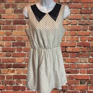 Forever 21 Polka Dot Dress With Collar | Size Medium